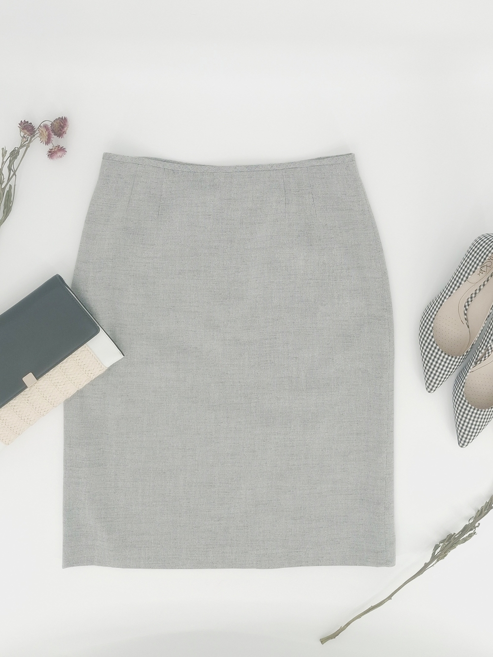 ✨ Evan-Picone Textured Grey Suit Skirt – Size 12 Career Pencil Skirt ✨
